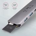Miniatyrbillede 3 af 4: AXAGON USB-C Hub HMC-5, 2 x USB-A, HDMI, 2 x USB-C 3.2 Gen 1, 1 x SD, 1 x microSD, sølv - 8595247906175