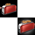 Miniatyrbillede 2 af 4: Russell Hobbs 21391-56 Colors Brødrister - Bred Special Baguette Slot - 6 Madlavningsniveauer - Rød Rød