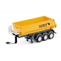 Miniatyrbillede 2 af 4: Chariot - SIKU - 6734 - Semi-trailer med 3 aksler - Tipper - Skala 1:32 Sort, Gul