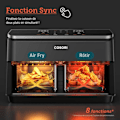 Miniatyrbillede 4 af 6: COSORI Luftfriture med Dual Basket Chef Edition 8,5 liter sort
