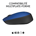 Miniatyrbillede 4 af 6: Mus - Trådløs - Logitech - M171 - Ambidextrous - Blå
