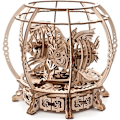 Miniatyrbillede 1 af 4: UGEARS Mekanisk træakvarium 3D-puslespil - Mekanisk model - 325 stykker - 23,5*23,5*20 cm
