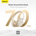 Pikkukuva 2 / 6: Baseus Bowie D05 langattomat Bluetooth-kuulokkeet taitettavat HiFi-stereomusiikkikuulokkeet kermanväriset