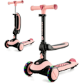 Miniatyrbillede 1 af 4: Draisienne 2 i 1 - cykel og løbehjul HALLEY - KINDERKRAFT - Lyserød - 3 hjul - Ved styret Lyserød
