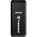 Miniatyrbillede 1 af 3: TRANSCEND SD/MicroSD kortlæser - USB 3.0 - Sort