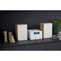 Miniatyrbillede 5 af 6: Microsystem - THOMSON - COSY MIC121BT - CD-afspiller, Bluetooth, FM-radio, MP3, USB - Træ og hvid Hvid og træ