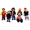 Miniatyrbillede 1 af 2: Pirattrædukker - sæt med 6 - Legetøj efter univers - Imitationsspil - Pirater