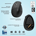 Miniatyrbillede 6 af 6: Ergonomisk mus - Trådløs - Logitech - Lift - Venstrehåndet - Grafit