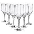 Pikkukuva 1 / 4: 6x kirkas 535 ml Florian-punaviinilasit - Iso valkoinen ruusulasi pitkävartinen cocktailjuhlasetti