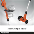 Miniatyrbillede 4 af 6: Powerplus Dual Power Ukrudtsuger Teleskopisk Batteri POWDPG8060 - 20 V, uden Batteri/Oplader, Nylon- og Stålbørste orange