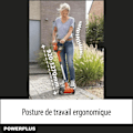 Miniatyrbillede 2 af 6: Powerplus Dual Power Ukrudtsuger Teleskopisk Batteri POWDPG8060 - 20 V, uden Batteri/Oplader, Nylon- og Stålbørste orange