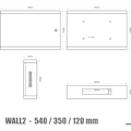 Miniatyrbillede 4 af 4: DATACOM Rack 19 2U 540/350/120 mm (plade) WALL2