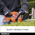 Miniatyrbillede 3 af 6: Dual Power batteri hækkeklipper - DUAL POWER - POWDPG75320 - 580 mm klinge - 18 mm afstand Orange - Sort