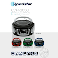 Miniatyrbild 2 av 4: Radio CD Portabel Digital FM PLL, CD Spelare, CD-R, CD-RW, MP3, USB, Stereo Roadstar CDR-365U/RD Svart/Röd 33024