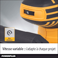 Miniatyrbillede 2 af 6: Powerplus Excentrisk Elektrisk Sliber på 450 W POWX0471 - 1 Støvpose, 3 Slibepapirer - 1 Kuffert Gul