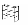 Miniatyrbillede 1 af 4: Yamazaki Home 3-lags skostativ Skostativ sort 41,0 til 70,0 x 46,0 x 25,0 cm sort