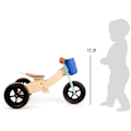 Miniatyrbillede 4 af 4: Balancecykel - Trehjulet cykel 2 i 1 Maxi Turkis - LILLEFOD - Blandet - 3 hjul - Vægt op til 20 kg Sort, beige og blå