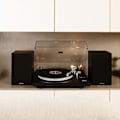 Miniatyrbillede 5 af 6: Lenco LS-500BK - Pladespiller med indbygget forstærker, Bluetooth® og to eksterne højttalere - Sort Svart