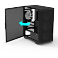 Miniatyrbillede 4 af 4: PC taske uden strømforsyning - ZALMAN M4 ARGB (Sort) - Mellemstort tårn - M-ATX format