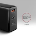 Pikkukuva 2 / 3: Seinälaturi - AXAGON - ACU-DPQ100 - 3 USB-C-porttia - 100 W - Musta