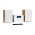 Miniatyrbillede 2 af 6: Microsystem - THOMSON - COSY MIC121BT - CD-afspiller, Bluetooth, FM-radio, MP3, USB - Træ og hvid Hvid og træ