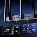 Pikkukuva 2 / 4: TENDA WiFi 6 -reititin, kaksikaistainen WiFi-reititin, 1201 Mbps 5 GHz:ssä, helppo konfigurointi, 5x6 dBi antenni, 4 gigabitin porttia, IPv6