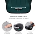Pikkukuva 3 / 4: I-SIZE lasten korokkeet 135-150 cm - KINDERKRAFT I-BOOST - Helppo asennus tai isofix - Kevyt vain 2,5 kg - Vihreä