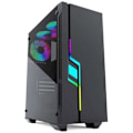 Pikkukuva 1 / 2: ATX-kotelo - GEMBIRD - Fornax 2000 - RGB-LED-valaistus - Musta - Puolikierto