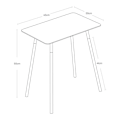 Miniatyrbillede 6 af 6: CALICOSY - Rekktangulær sidebord L45 cm - PLAIN - Sort-Sort