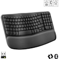 Pikkukuva 1 / 5: Logitech Wave Keys Langaton Ergonominen Näppäimistö Grafiitti - CZ/SK