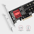 Miniatyrbillede 4 af 4: AXAGON PCEM2-ND PCIe-adapter til Zwei M.2 SSD'er - 8595247906717