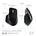 Miniatyrbillede 6 af 6: Logitech MX Master 3S Mus til Mac - Bluetooth Trådløs - Sideral Grå