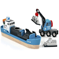Miniatyrbillede 1 af 4: Byggespil - BRIO - 33534 - Containerskib - Blandede materialer - Flerfarvet Flerfärgad