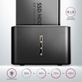 Pikkukuva 3 / 4: AXAGON ADSA-D25 SATA 2.5 Clone Dual SSD Dock Station - USB 3.2 Gen 1 - 8595247906472