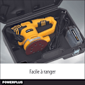 Miniatyrbillede 6 af 6: Powerplus Excentrisk Elektrisk Sliber på 450 W POWX0471 - 1 Støvpose, 3 Slibepapirer - 1 Kuffert Gul