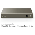 Pikkukuva 2 / 4: TENDA Desktop Switch 9 porttia 10/100M Base-TX RJ45, 8-porttinen PoE-kytkin, 6KV Counter-Lightning, Plug&Play, TEF1109P-8-63W