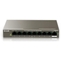 Miniatyrbillede 1 af 4: TENDA Desktop Switch 9 Porte 10/100M Base-TX RJ45, 8-Port PoE Switch, 6KV Counter-Lightning, Plug&Play, TEF1109P-8-63W