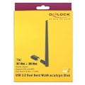 Pikkukuva 2 / 3: DeLOCK 12535, Langaton, USB, Langaton RF, IEEE 802.11ac, Musta