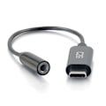 Miniatyrbillede 4 af 4: C2G 54426 SORT MOBILTELEFONKABEL 0,09 M USB-C 3,5 MM