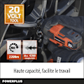 Pikkukuva 3 / 4: Langaton iskevä ruuvinvääntimellä - DUAL POWER POWDP20150 - 220Nm - Säädettävä vääntömomentti - ilman akkua tai laturia Orange - Sort