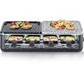 Pikkukuva 4 / 6: SEVERIN raclette-laite - RG2366 - Jopa 8 henkilöä - Luonnonkivinen ja käännettävä paistolevy - 1300W sort