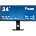 Miniatyrbillede 2 af 6: PC-skærm - IIYAMA - XUB3493WQSU-B5 - 34" UWQHD - IPS - 100Hz - 4ms - HDMI/DP - USB HUB - Justerbar fod - Sort