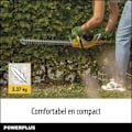 Miniatyrbillede 5 af 6: POWERPLUS POWXG2007 Elektrisk hækkeklipper - 525 mm klinge, 550 W, 16 mm afstand Gul