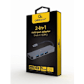Miniatyrbild 3 av 3: Hub USB-C HDMI - Gembird - 8716309121446 - 3 portar USB 3.2 - HDMI 4K - Hållbart metall