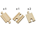 Pikkukuva 4 / 4: Sarja 4 mini suoraa pyökkipuukiskoa - BRIO - Seka - 54mm kastanj