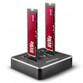 Pikkukuva 1 / 4: AXAGON-yhteensopiva ADSA-M2C NVMe Clone Dual SSD Dock Station - 8595247906496
