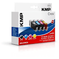 Miniatyrbillede 2 af 2: KMP 1520.0050 blækpatron - Sort, Blå, Pink, Gul - KMP C90V - Canon CLI55 - 15 ml