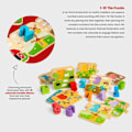 Pikkukuva 3 / 4: Bigjigs Toys 1-10 puupalapeli, lasten numero-puzzle, matematiikkapeli, 18 kuukautta ja sitä vanhemmille lapsille Flerfarvet