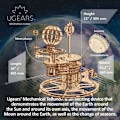 Miniatyrbillede 3 af 6: UGEARS Solar System Model Kit - Tellurion mekanisk træmodel til at bygge puslespil til voksne og børn - Planetarium D