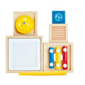 Miniatyrbild 5 av 6: Häckande speldosor - Hape - 5 träinstrument - För barn från 18 månader Beige